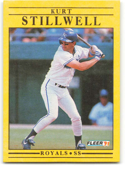 1991 Fleer Baseball #571 Kurt Stillwell  Kansas City Royals  Image 1