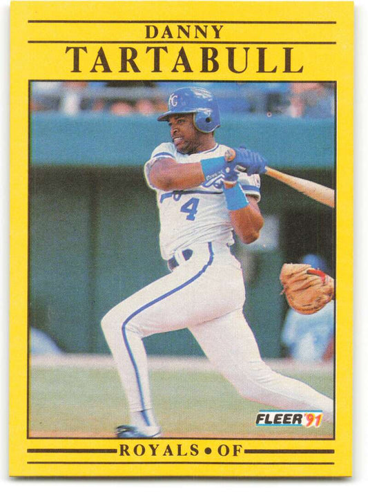 1991 Fleer Baseball #572 Danny Tartabull  Kansas City Royals  Image 1