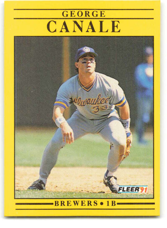 1991 Fleer Baseball #578 George Canale  Milwaukee Brewers  Image 1