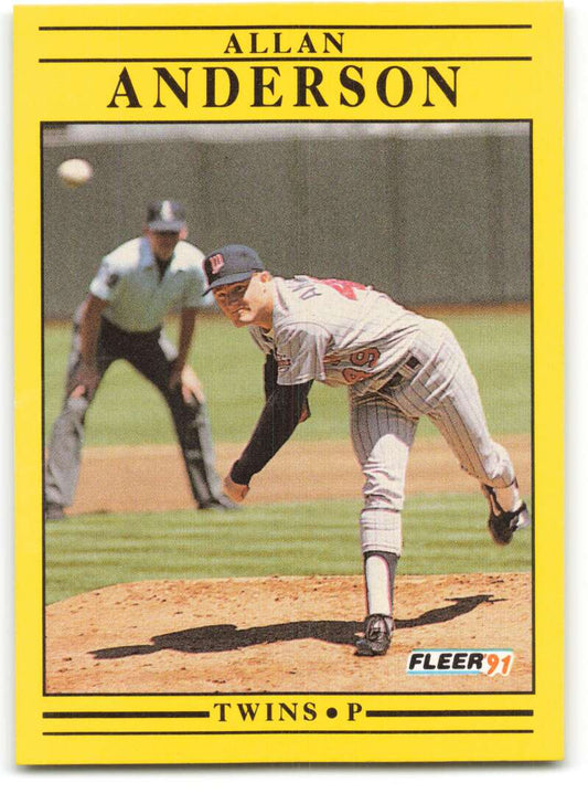 1991 Fleer Baseball #603 Allan Anderson  Minnesota Twins  Image 1