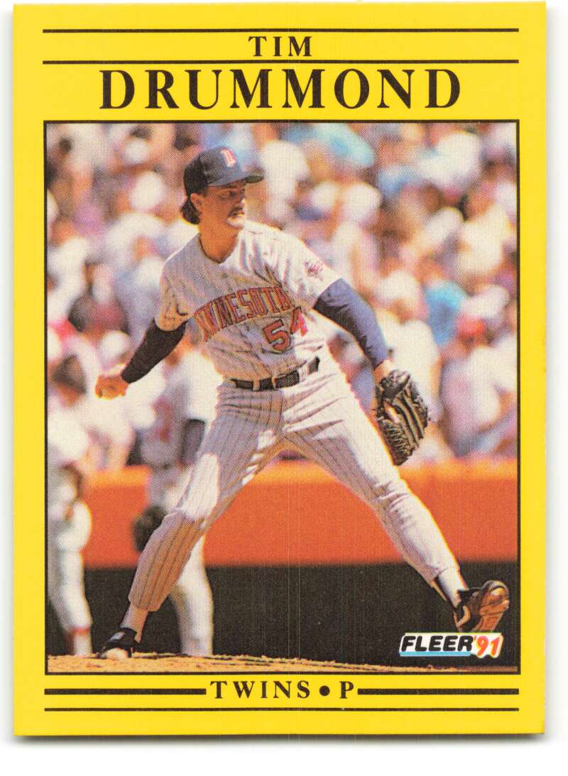 1991 Fleer Baseball #607 Tim Drummond Minnesota Twins Image 1