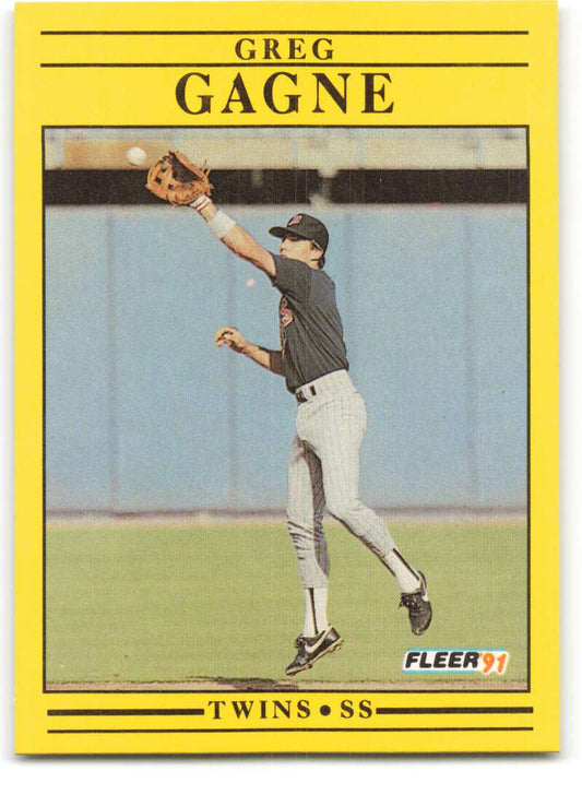 1991 Fleer Baseball #610 Greg Gagne  Minnesota Twins  Image 1