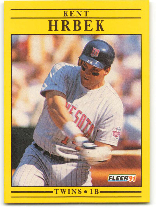 1991 Fleer Baseball #614 Kent Hrbek  Minnesota Twins  Image 1