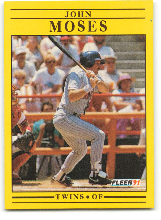 1991 Fleer Baseball #619 John Moses  Minnesota Twins  Image 1
