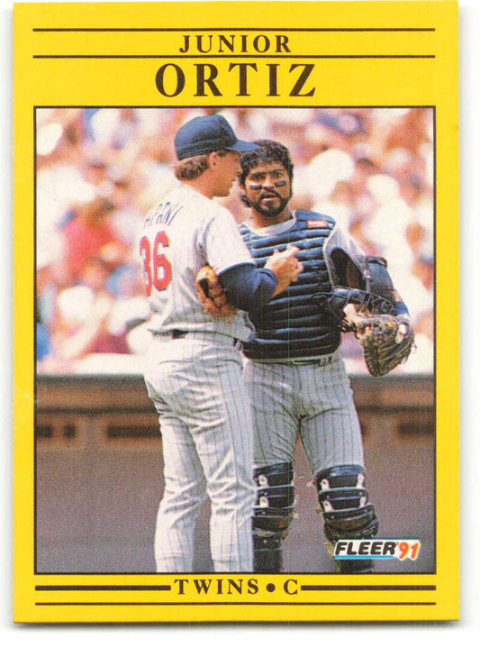 1991 Fleer Baseball #622 Junior Ortiz  Minnesota Twins  Image 1