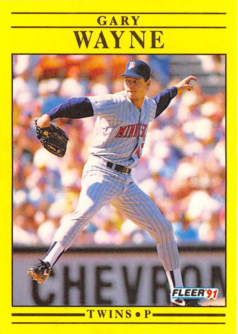 1991 Fleer Baseball #626 Gary Wayne Minnesota Twins Image 1