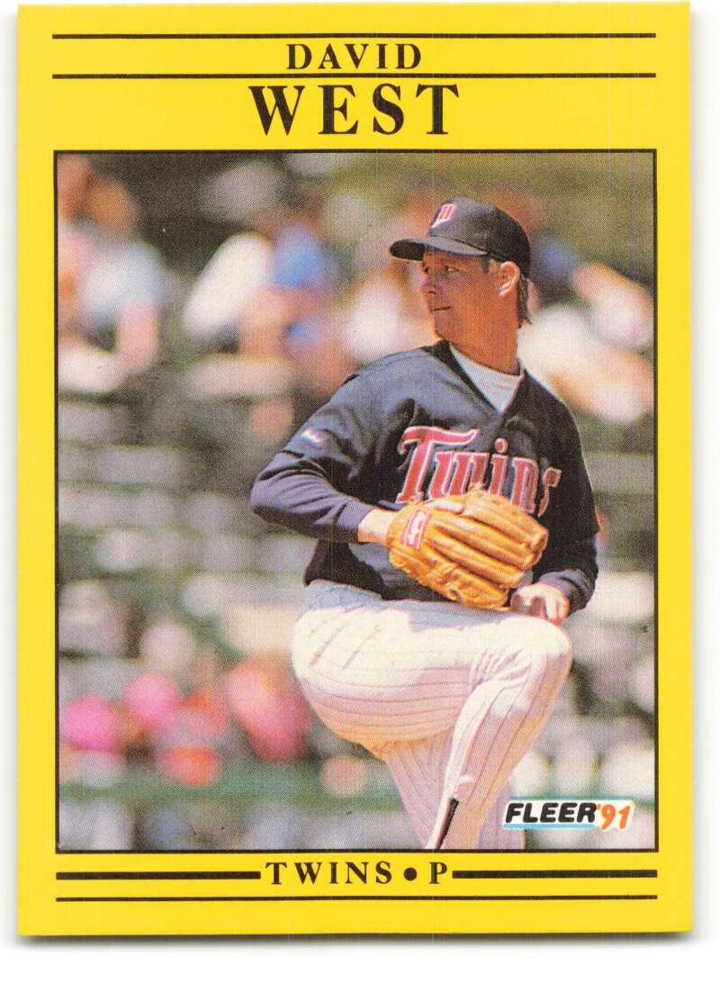 1991 Fleer Baseball #627 David West Minnesota Twins Image 1