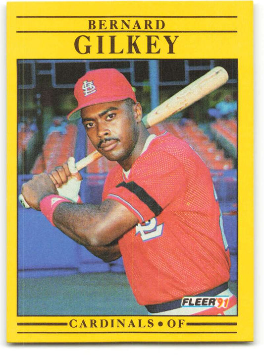 1991 Fleer Baseball #633 Bernard Gilkey  St. Louis Cardinals  Image 1
