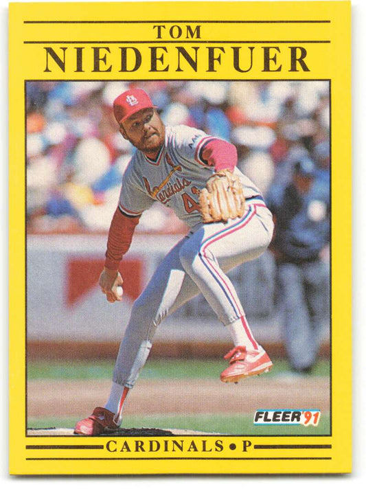1991 Fleer Baseball #639 Tom Niedenfuer  St. Louis Cardinals  Image 1