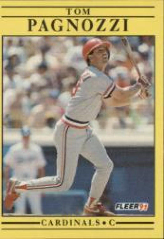 1991 Fleer Baseball #641 Tom Pagnozzi  St. Louis Cardinals  Image 1