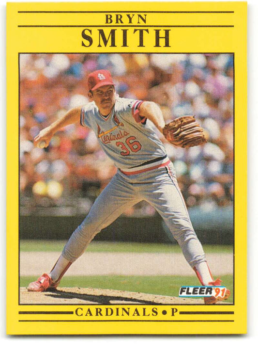 1991 Fleer Baseball #644 Bryn Smith  St. Louis Cardinals  Image 1