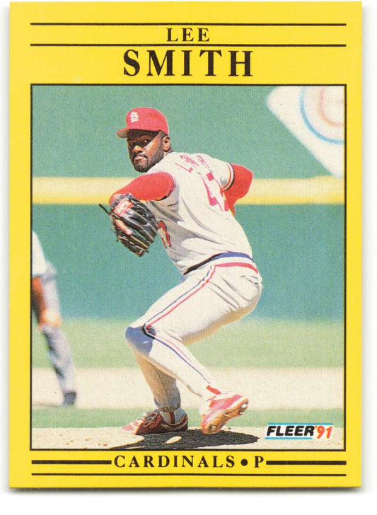 1991 Fleer Baseball #645 Lee Smith  St. Louis Cardinals  Image 1