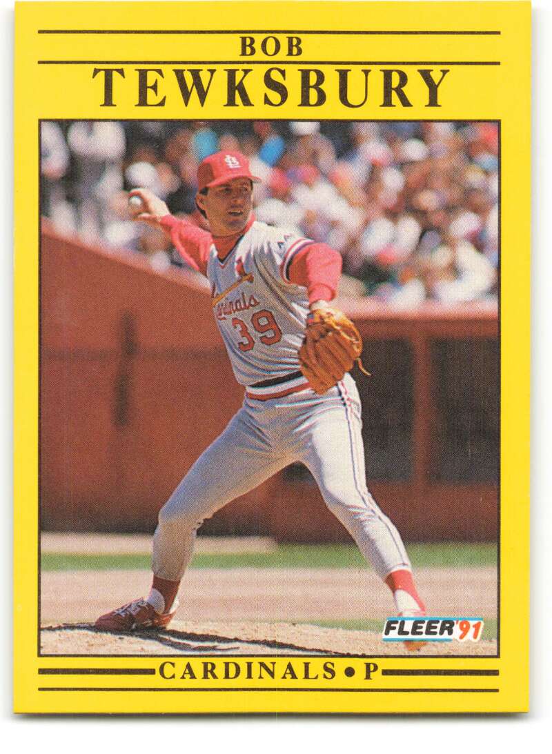 1991 Fleer Baseball #648 Bob Tewksbury St. Louis Cardinals Image 1