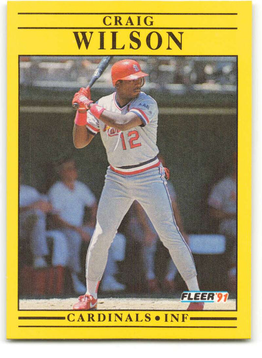 1991 Fleer Baseball #652 Craig Wilson  RC Rookie St. Louis Cardinals  Image 1