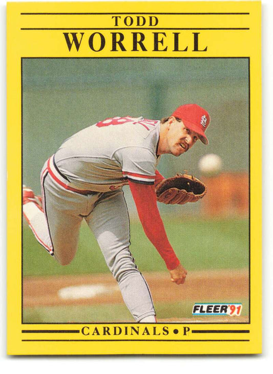 1991 Fleer Baseball #653 Todd Worrell  St. Louis Cardinals  Image 1