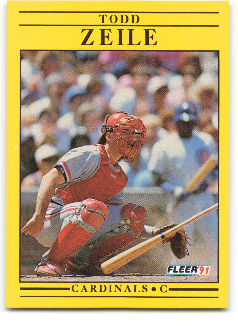 1991 Fleer Baseball #654 Todd Zeile St. Louis Cardinals Image 1