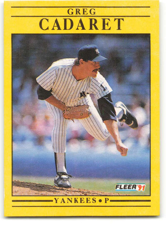 1991 Fleer Baseball #658 Greg Cadaret  New York Yankees  Image 1