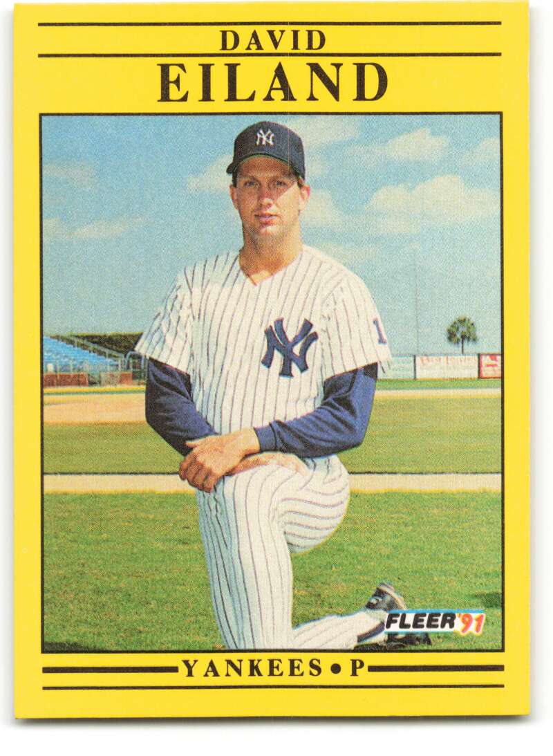 1991 Fleer Baseball #661 Dave Eiland New York Yankees Image 1