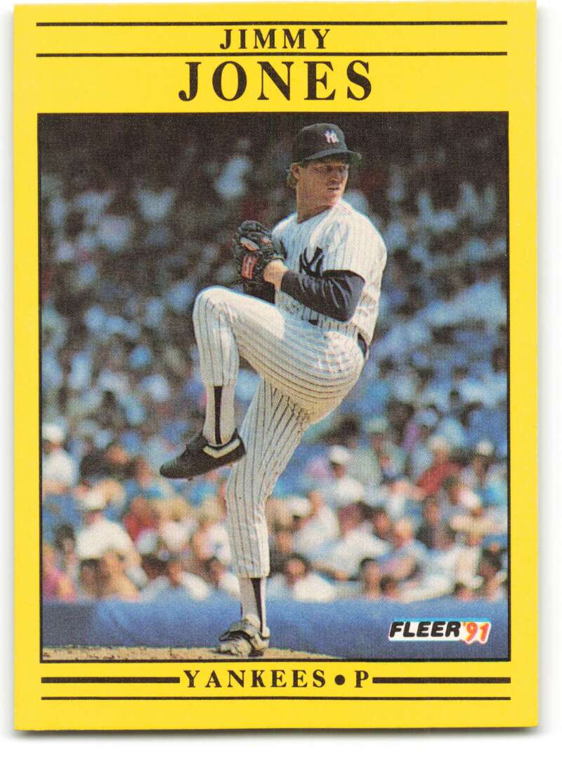 1991 Fleer Baseball #667 Jimmy Jones New York Yankees Image 1