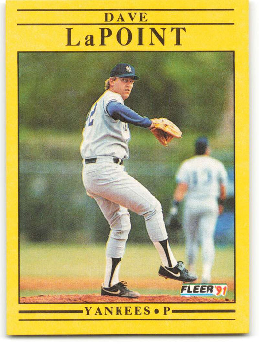 1991 Fleer Baseball #669 Dave LaPoint UER  New York Yankees  Image 1