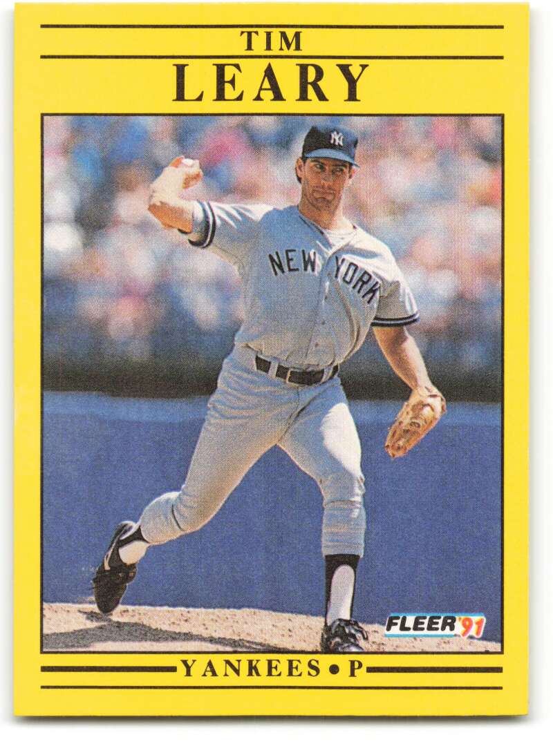 1991 Fleer Baseball #670 Tim Leary New York Yankees Image 1