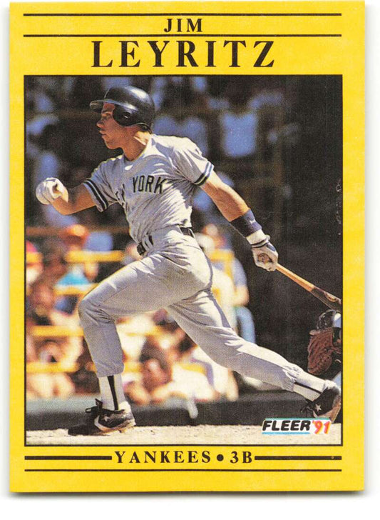 1991 Fleer Baseball #671 Jim Leyritz  New York Yankees  Image 1
