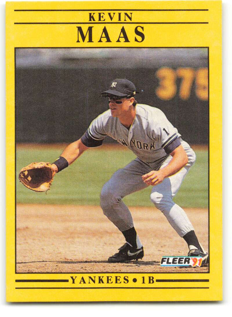 1991 Fleer Baseball #672 Kevin Maas New York Yankees Image 1