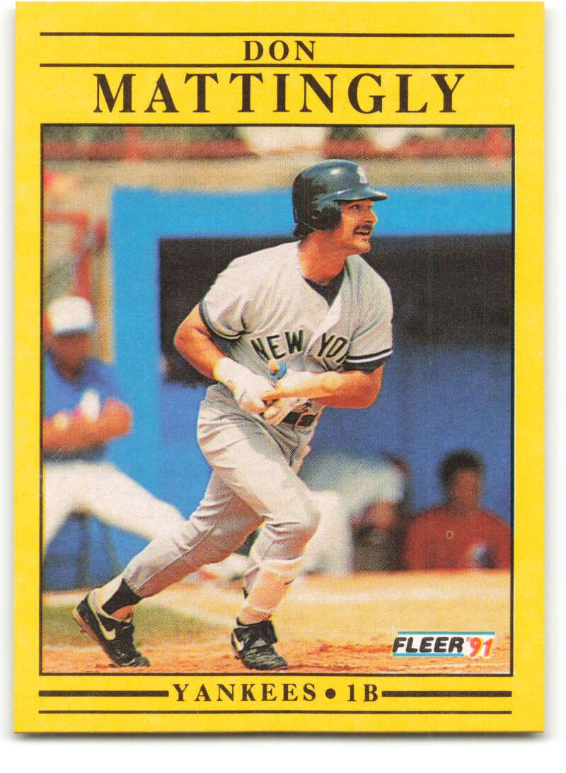 1991 Fleer Baseball #673 Don Mattingly New York Yankees Image 1