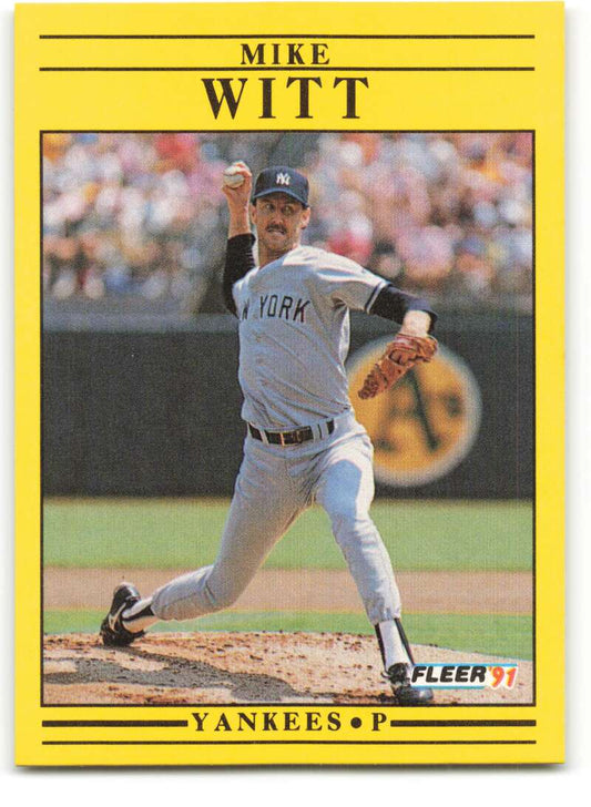 1991 Fleer Baseball #680 Mike Witt  New York Yankees  Image 1