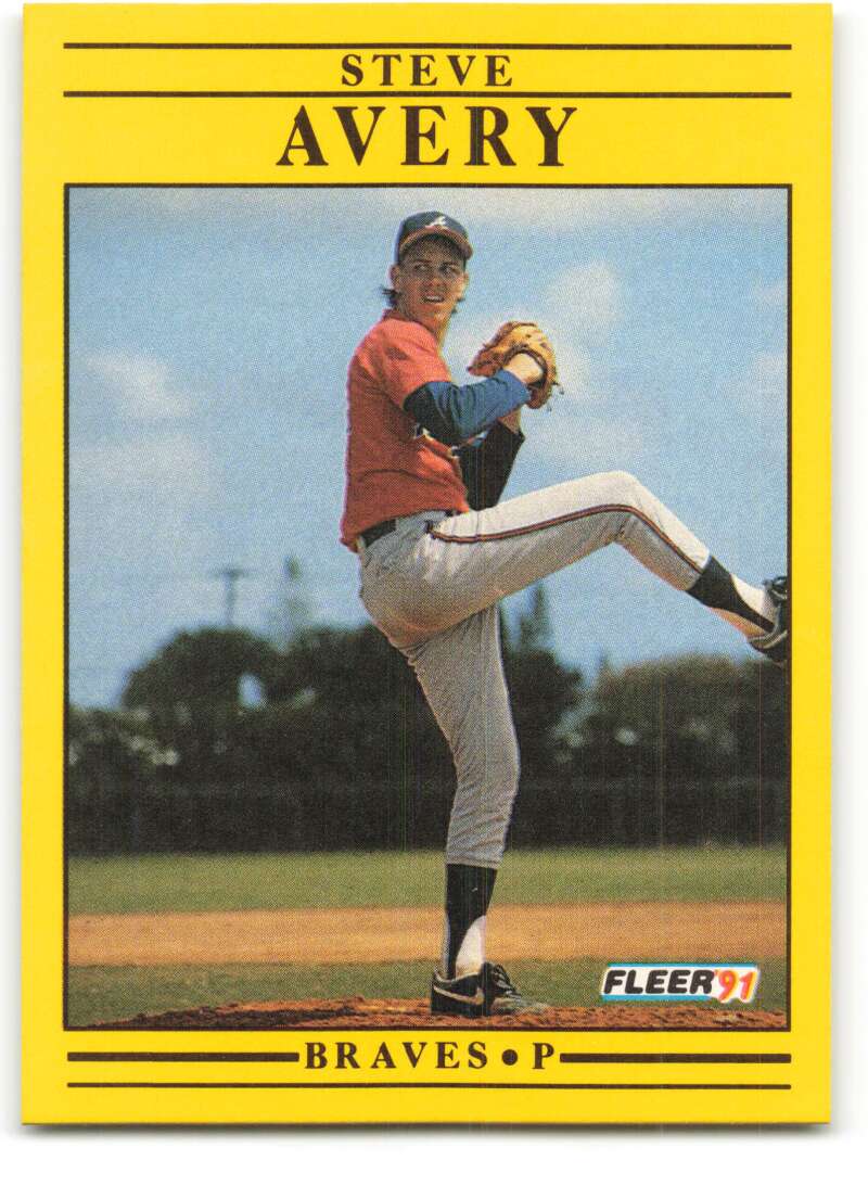 1991 Fleer Baseball #681 Steve Avery UER Atlanta Braves Image 1
