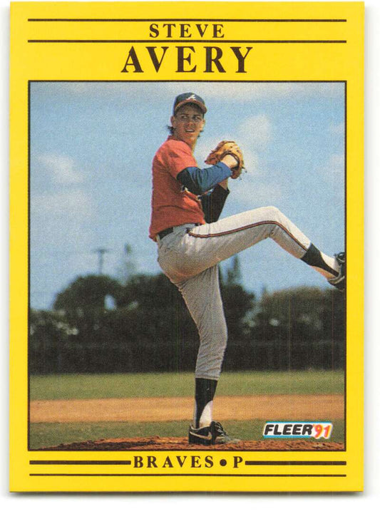 1991 Fleer Baseball #681 Steve Avery UER  Atlanta Braves  Image 1