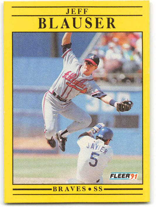 1991 Fleer Baseball #683 Jeff Blauser  Atlanta Braves  Image 1