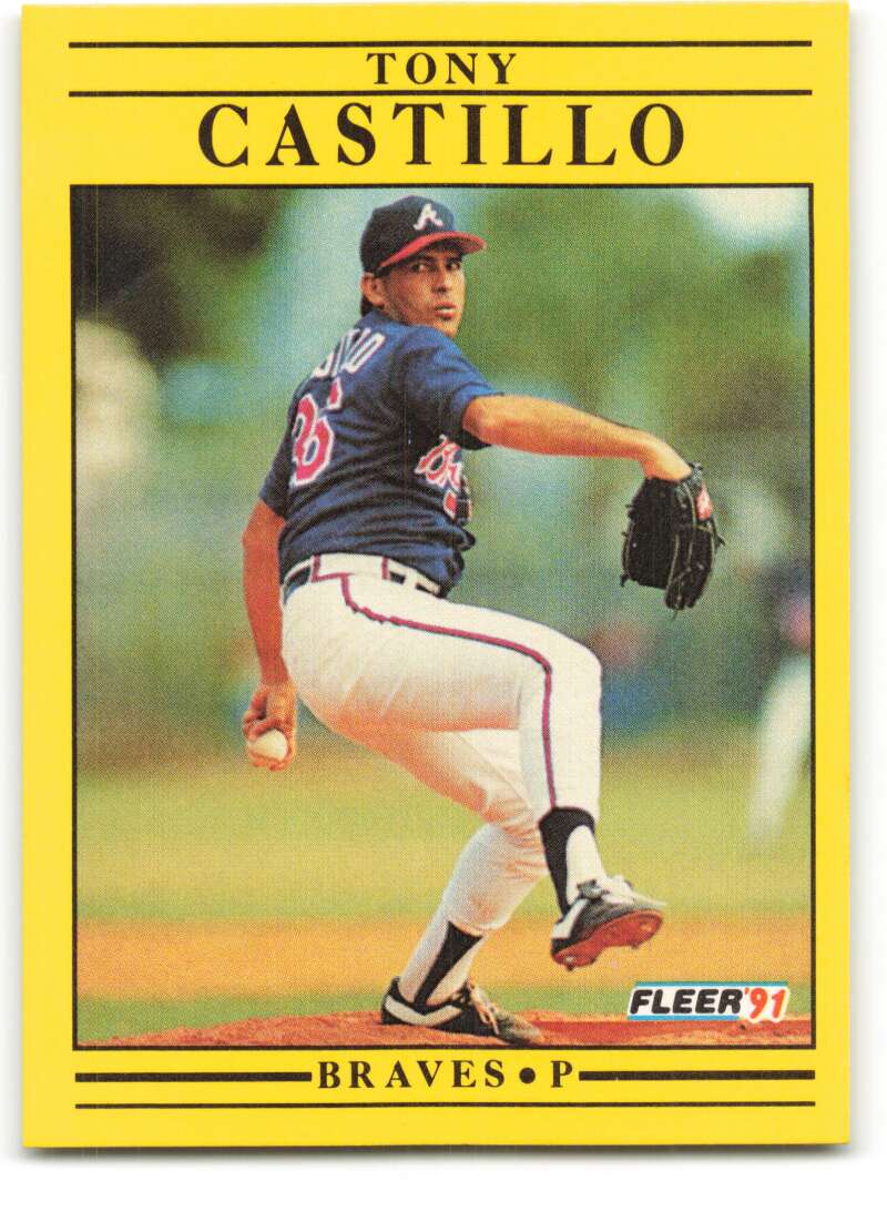 1991 Fleer Baseball #685 Tony Castillo Atlanta Braves Image 1