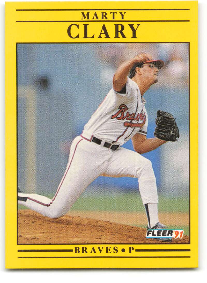 1991 Fleer Baseball #686 Marty Clary UER Atlanta Braves Image 1