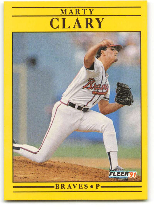 1991 Fleer Baseball #686 Marty Clary UER  Atlanta Braves  Image 1