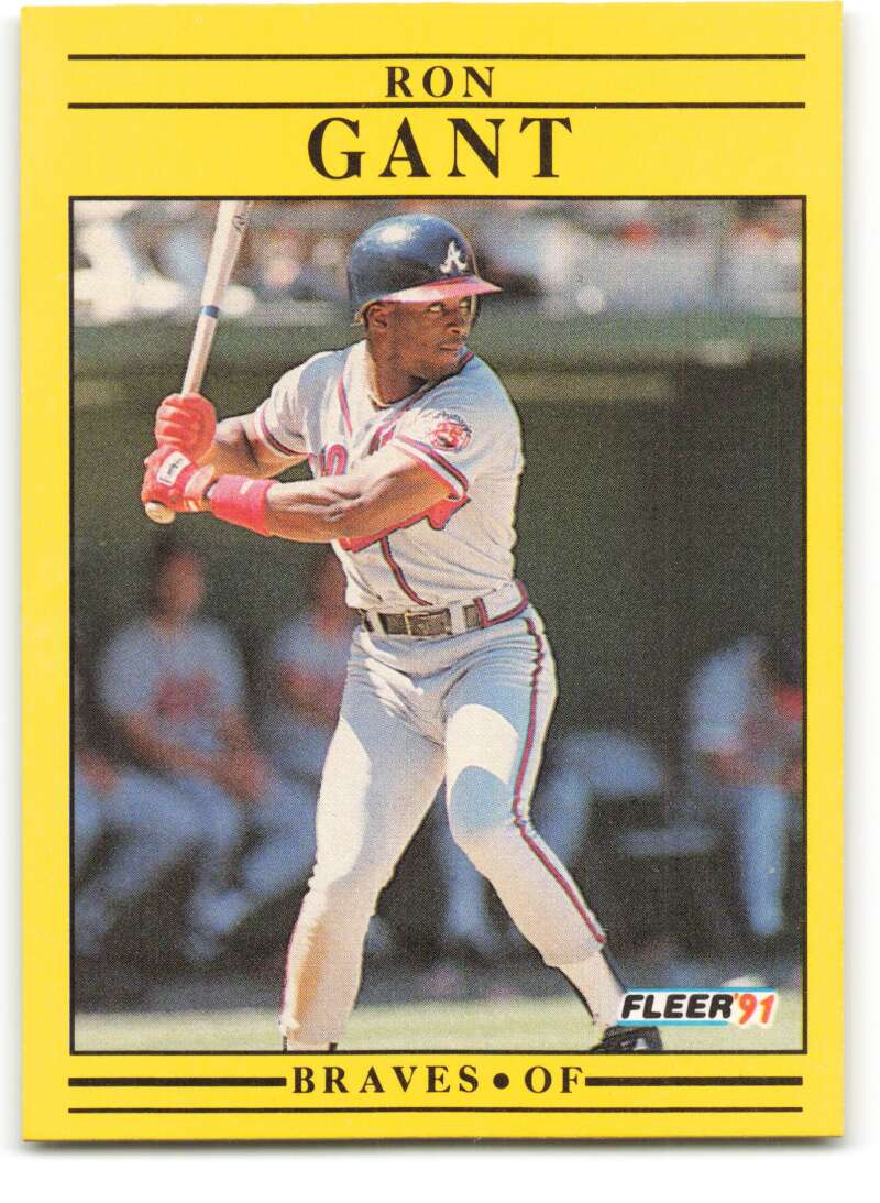 1991 Fleer Baseball #688 Ron Gant Atlanta Braves Image 1