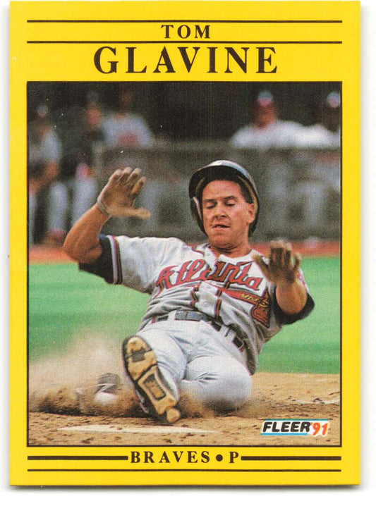 1991 Fleer Baseball #689 Tom Glavine  Atlanta Braves  Image 1