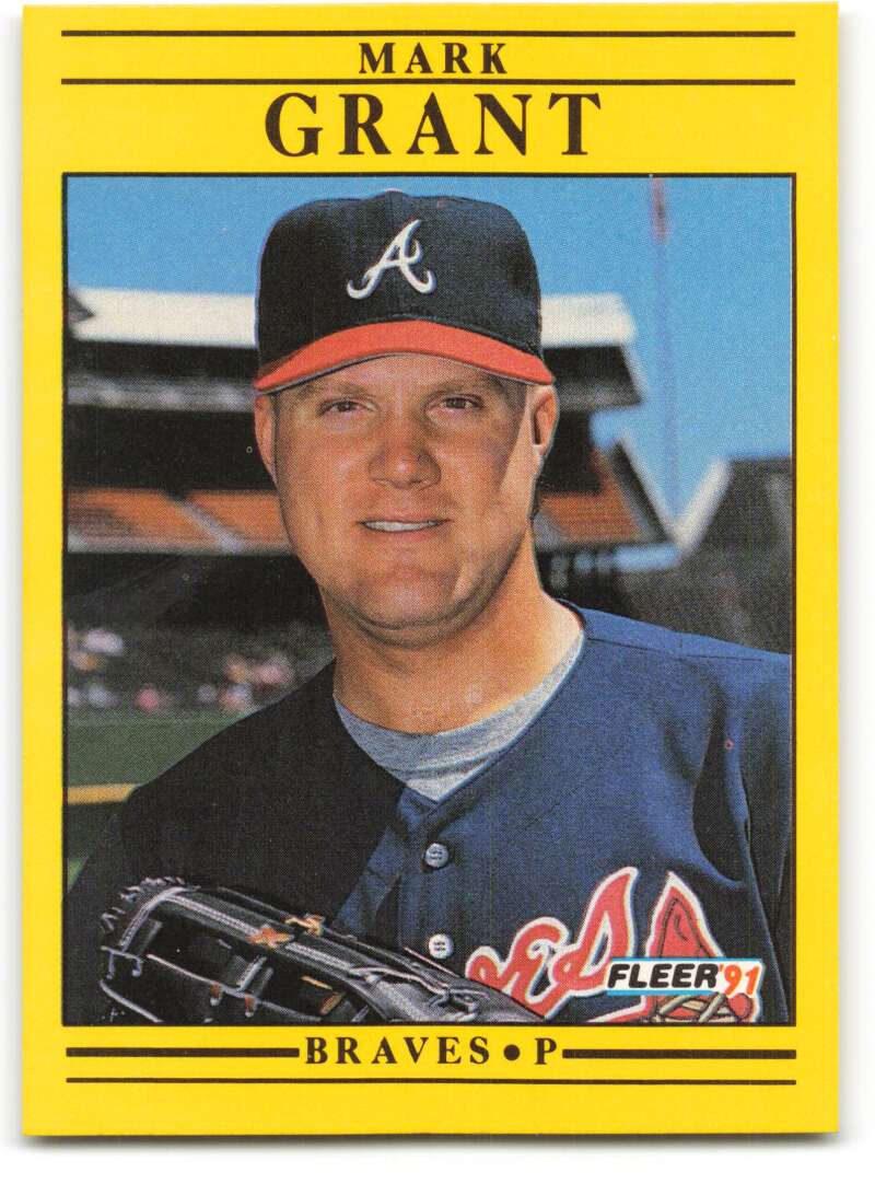 1991 Fleer Baseball #690 Mark Grant Atlanta Braves Image 1