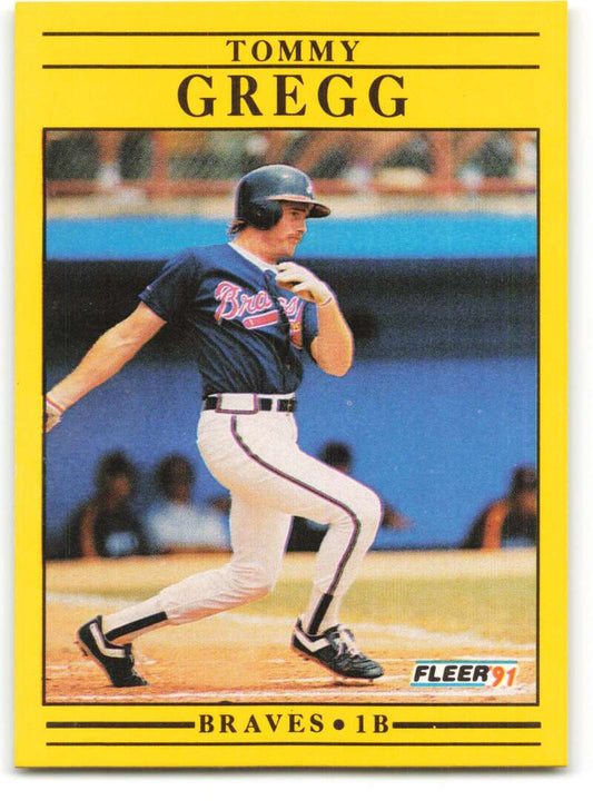 1991 Fleer Baseball #691 Tommy Gregg  Atlanta Braves  Image 1