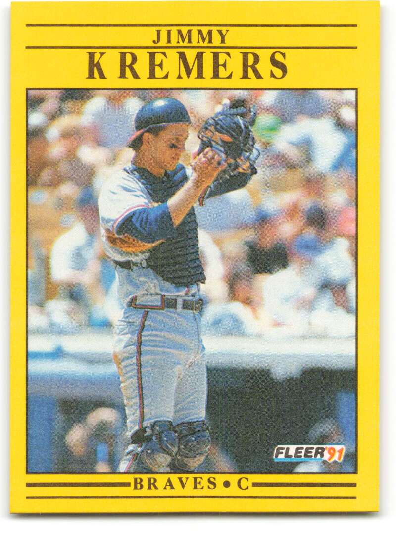 1991 Fleer Baseball #694 Jimmy Kremers Atlanta Braves Image 1