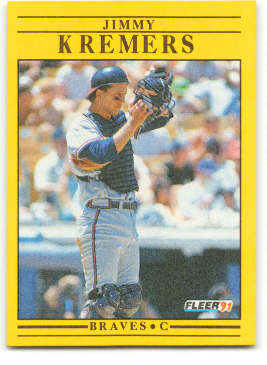 1991 Fleer Baseball #694 Jimmy Kremers  Atlanta Braves  Image 1
