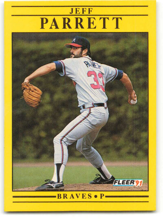 1991 Fleer Baseball #699 Jeff Parrett  Atlanta Braves  Image 1