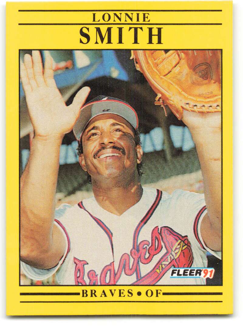 1991 Fleer Baseball #702 Lonnie Smith Atlanta Braves Image 1