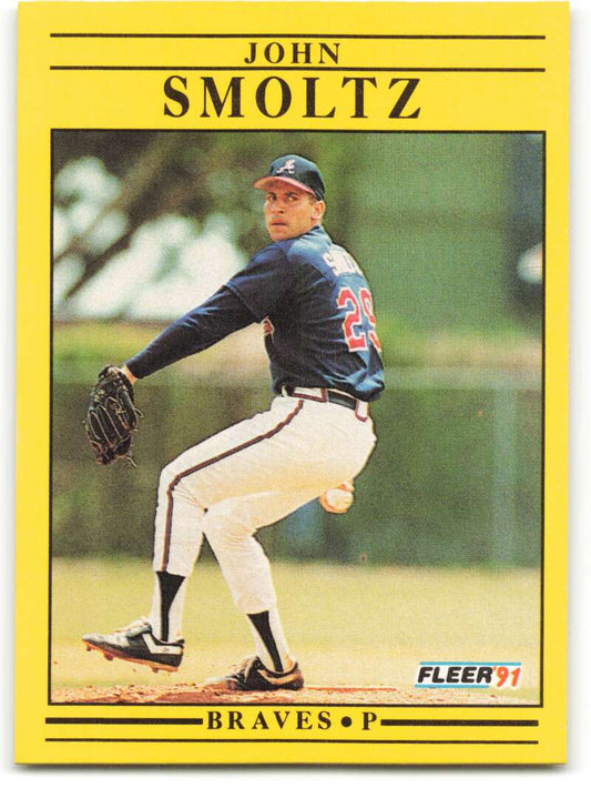 1991 Fleer Baseball #704 John Smoltz  Atlanta Braves  Image 1