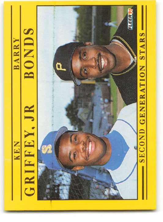 1991 Fleer Baseball #710 Ken Griffey Jr./Barry Bonds Se Generation Stars   Image 1
