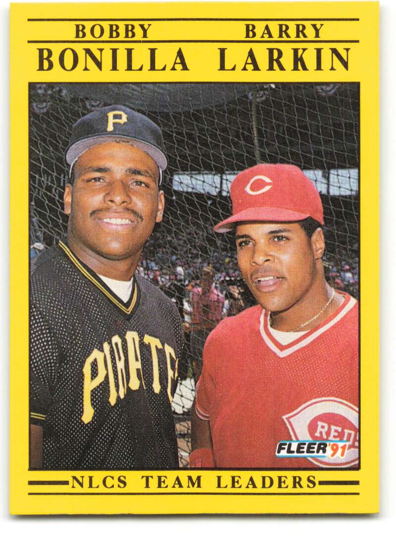1991 Fleer Baseball #711 Bobby Bonilla/Barry Larkin Pirates/Reds Image 1