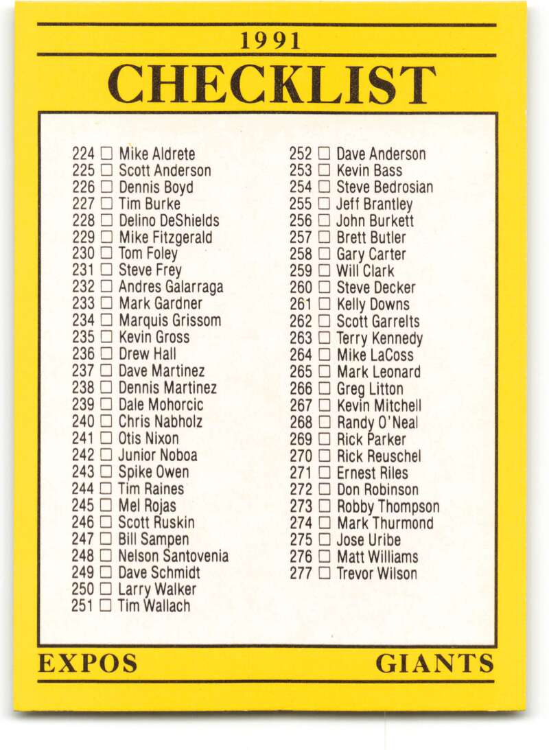 1991 Fleer Baseball #716 Expos/Giants-Rangers/Angels CL Image 1