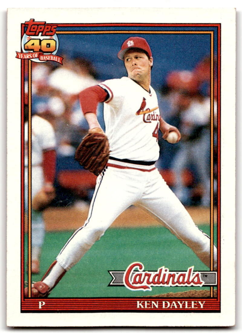 1991 Topps #41 Ken Dayley Baseball St. Louis Cardinals Image 1