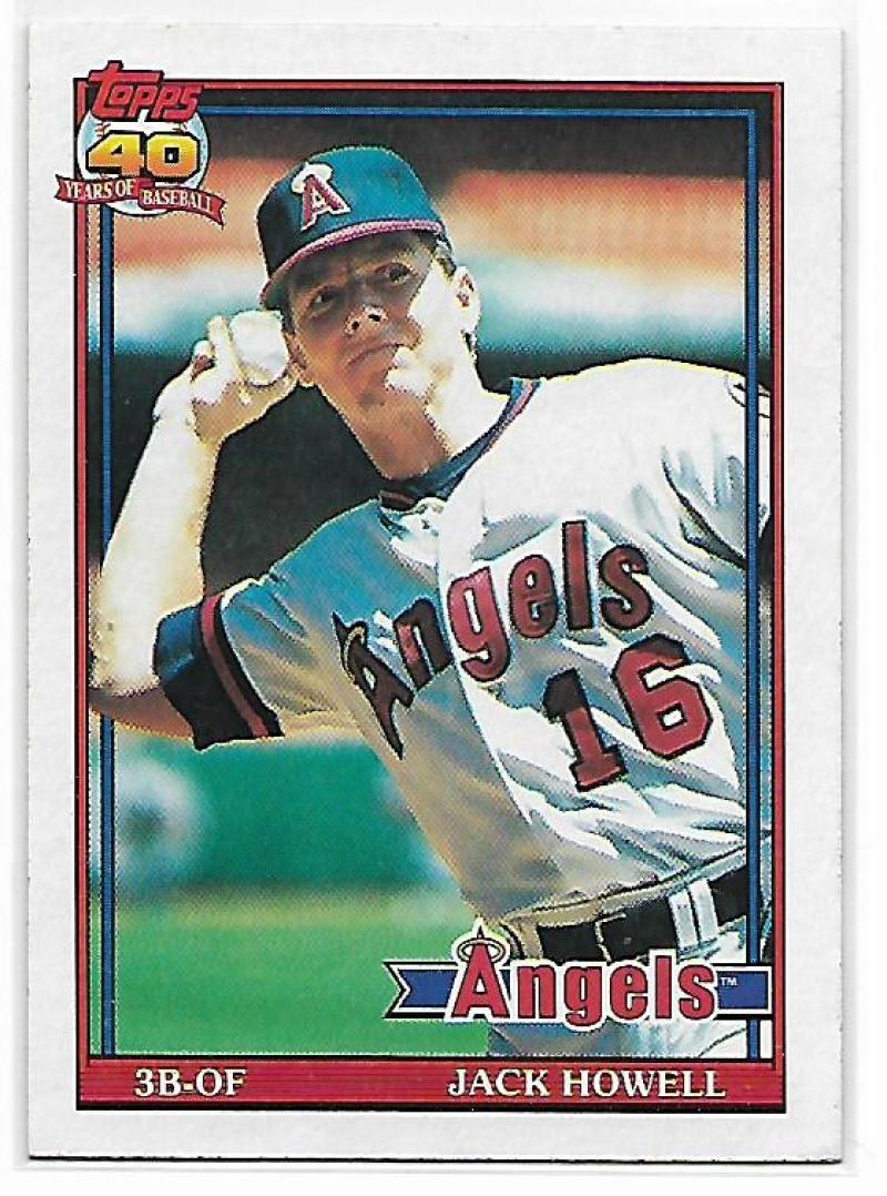 1991 Topps #57 Jack Howell Baseball California Angels Image 1