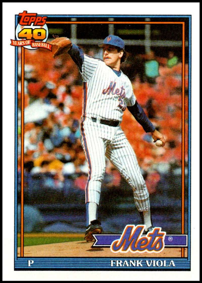 1991 Topps #60 Frank Viola Baseball New York Mets Image 1